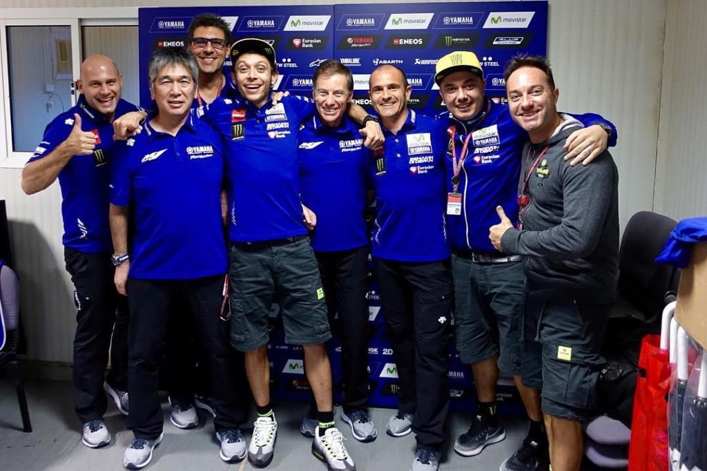Valentino bersama sahabat dan Tim Yamaha