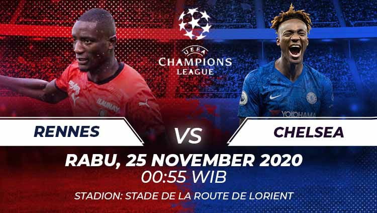 Prediksi Bola Rennes vs Chelsea, Liga Champions 25 November 2020, Pertarungan Sengit Demi Tiket Babak 16 Besar